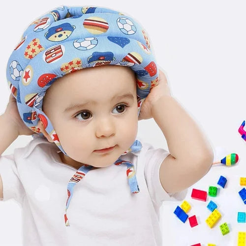Adjustable Soft Baby Safety Helmet Full Head Protection Lightweight Easy Clean Anti Collision
